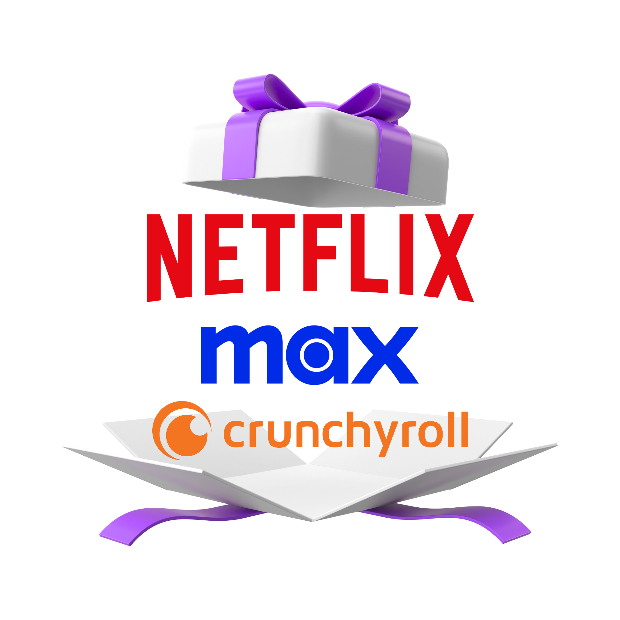 NETFLIX, Max & Crunchyroll (1 mes)