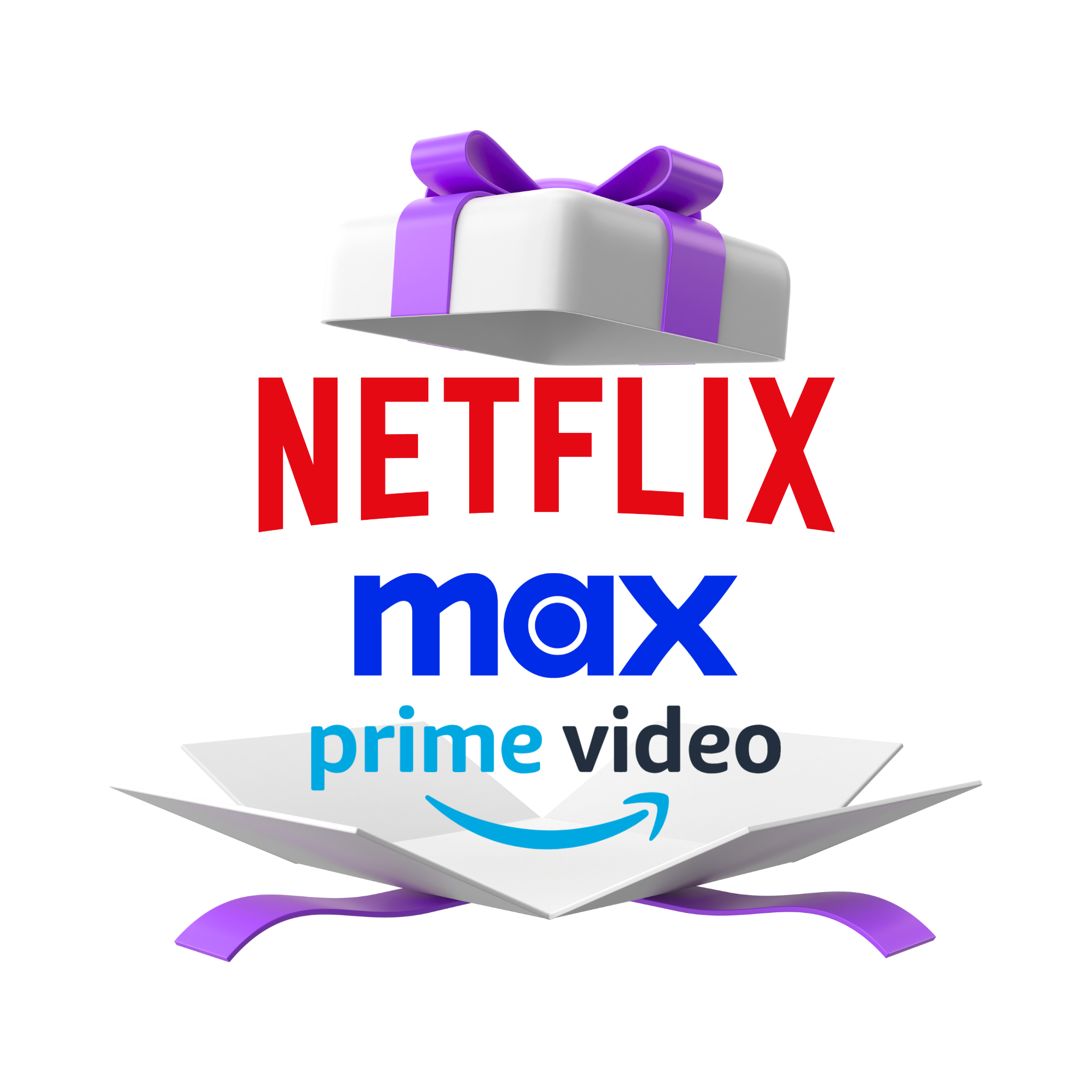 NETFLIX, Max & Prime Video (1 mes)