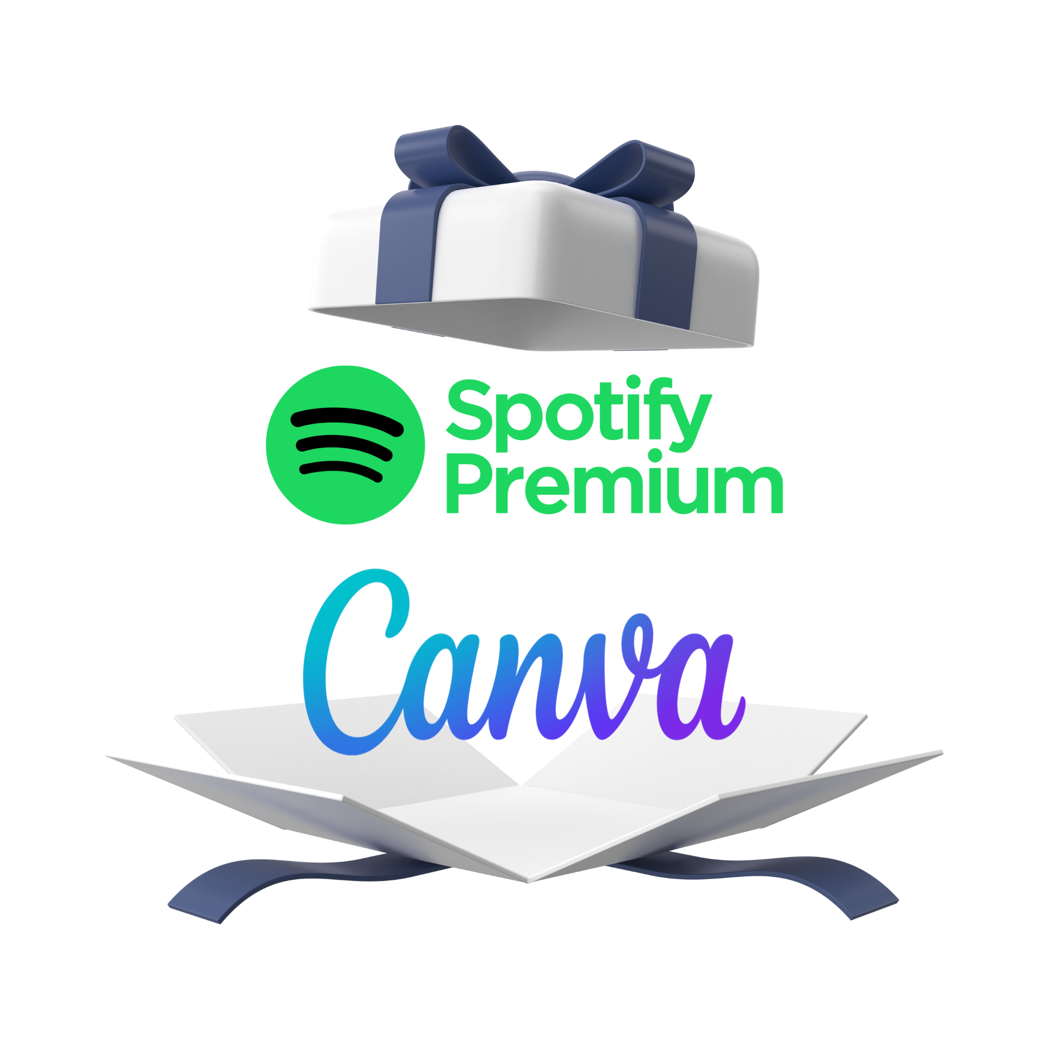 Spotify Premium & Canva Premium (1 Mes)
